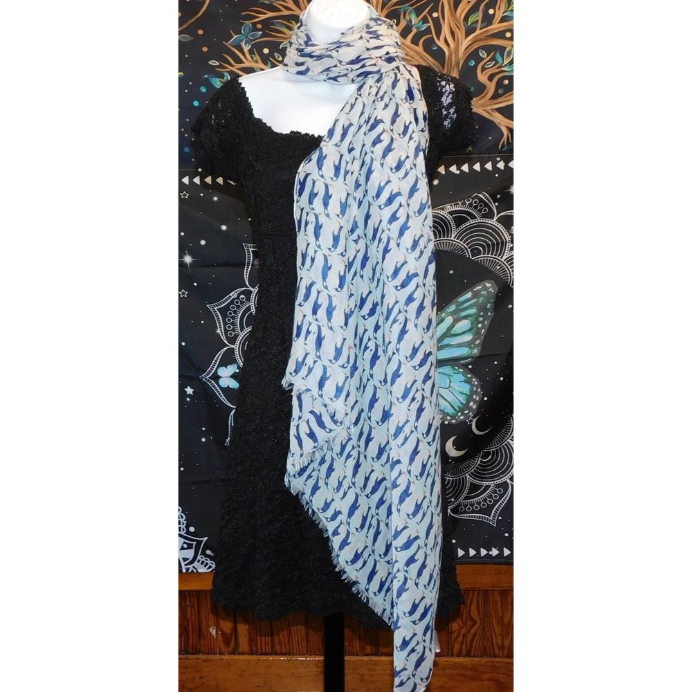 Charming Charlie Penguin Print Scarf